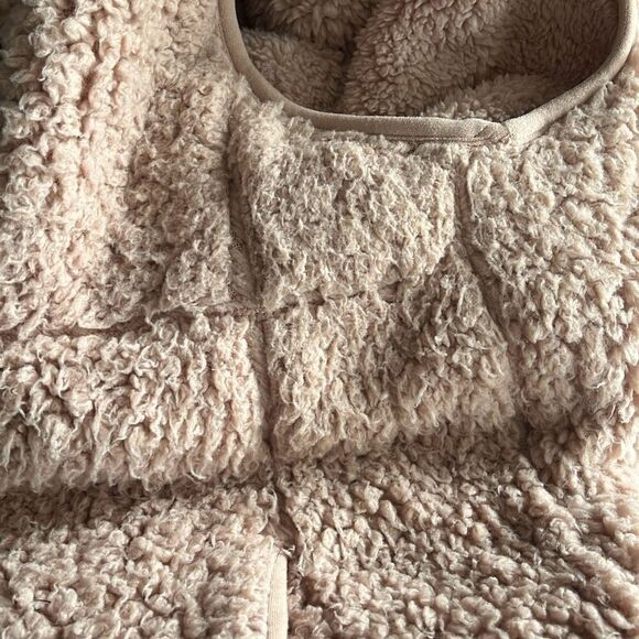 Weatherproof vintage light pink sherpa hooded zip up vest large (2502) - Picture 7 of 8